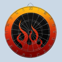 Hot Flames Burning Tribal Dartboard dartboards