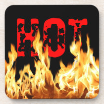 Hot Flames cork coasters