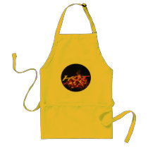 Hot flames fire burning original design apron