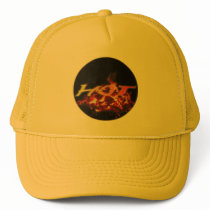 Hot flames fire burning original design mesh hat
