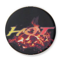 Hot flames fire burning original design refrigerator magnets