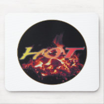 Hot flames fire burning original design mouse pad
