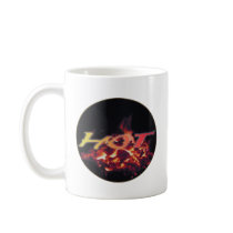 Hot flames fire burning original design mugs