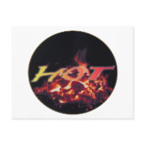 Hot flames fire burning original design post card