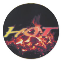 Hot flames fire burning original design sticker
