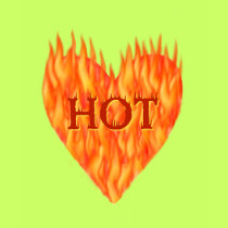 Hot flaming heart t-shirt by holiday_tshirts Hot flaming heart t-shirt