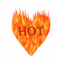 Hot flaming heart t-shirt by holiday_tshirts Hot flaming heart t-shirt