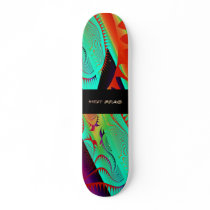Hot Frac Designs by Leslie Harlow - CyanFrac1 skateboards by lharlow Hot Frac Designs by Leslie Harlow - CyanFrac1 skateboards