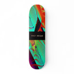 Hot Frac Designs by Leslie Harlow - CyanFrac1 skateboards