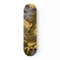 Hot Frac Designs by Leslie Harlow - Gold skateboard