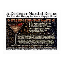 Hot Fudge Sundae Martini Recipe Postcard