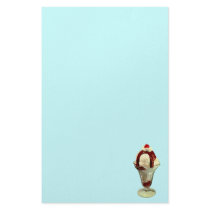 Hot Fudge Sundae Retro Stationery