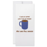 Hot &amp; Full bodied! Coffee like women tees &amp; gifts Rack Card Template