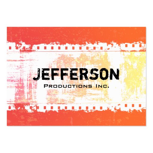 Hot Grunge Style Large Company Business Card (front side)