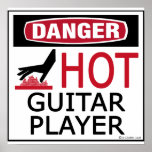Hot Guitar Player Posters