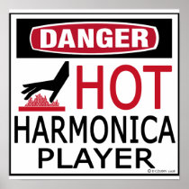 Hot Harmonica Player Posters