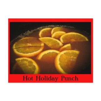 Hot Holiday Punch Recipe postcard
