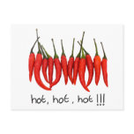 hot, hot, hot, hot chilli postcard