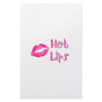 HOT HOT HOT LIPS by SHARON SHARPE stationery by sharonsharpe HOT HOT HOT LIPS by SHARON SHARPE stationery