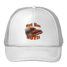 Hot Hot HOT Single Habanero Pepper in Hand Hat