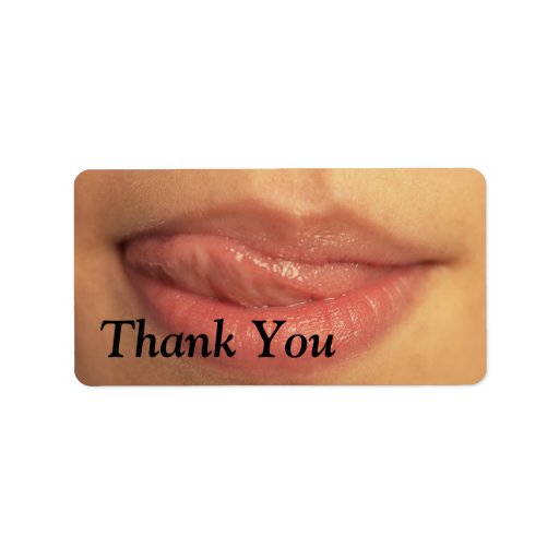 Hot Licking Lips Thank You Label Thank You Zazzle