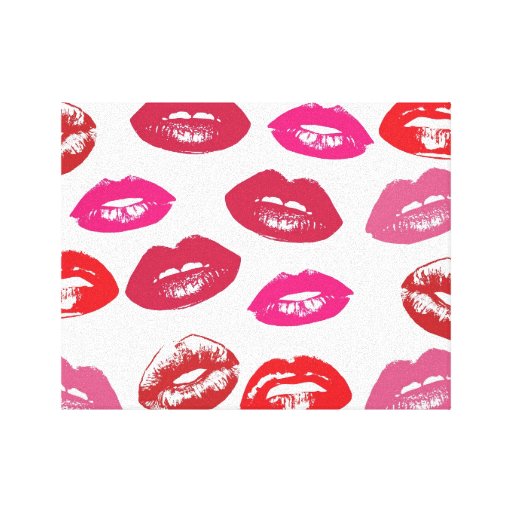 Hot Lips Stretched Canvas Print