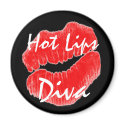 "Hot Lips Diva" In Black Magnet