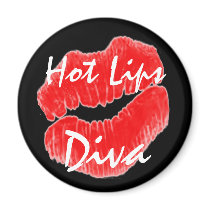 "Hot Lips Diva" In Black Magnet