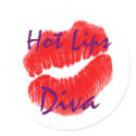 "Hot Lips Diva" In White Sticker - Customizable by Yve_13 "Hot Lips Diva" In White Sticker - Customizable