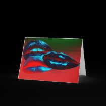 Hot Lips Greeting Card