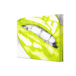Hot Lips Lime Canvas Print