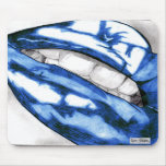 Hot Lips Mousemat (Blue) Mouse Pad
