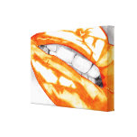 Hot Lips Orange Stretched Canvas Prints