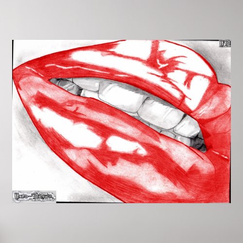 Hot Lips Scarlet Canvas Print print