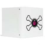 hot lips skull bottlecap crossbones design binders