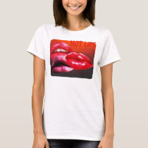 HOT LIPS t-shirts by dawntaylor HOT LIPS t-shirts