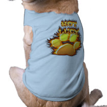 Hot Lucy fire and flame dog shirt. pet clothing by ultraflames Hot Lucy fire and flame dog shirt. pet clothing