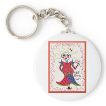 Hot Mama Pregnant Elf Key Chain