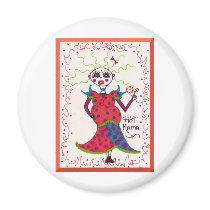Hot Mama Pregnant Elf Fridge Magnets