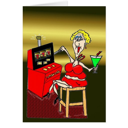 Casino Slot Machine Birthday Card