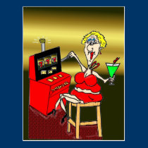 HOT MAMA SLOT MACHINE POSTCARD postcards
