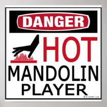 Hot Mandolin Player Poster