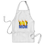 Hot Mom and Flames Apron