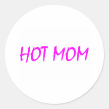 Hot Mom (Pink) Stickers