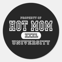 Hot Mom University Dark Stickers