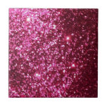 HOT NEON PINK SPARKLE GLITTER BACKGROUND PARTY FUN tiles