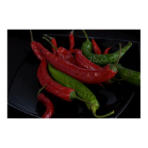 hot pepper_black posters by VioDePhoto hot pepper_black posters