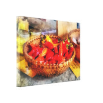 Hot Peppers in Farmers Market canvas prints