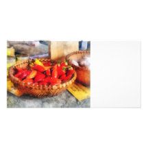 Hot Peppers in Farmers Market Photo Cards