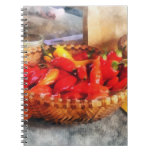 Hot Peppers in Farmers Market Spiral Notebook